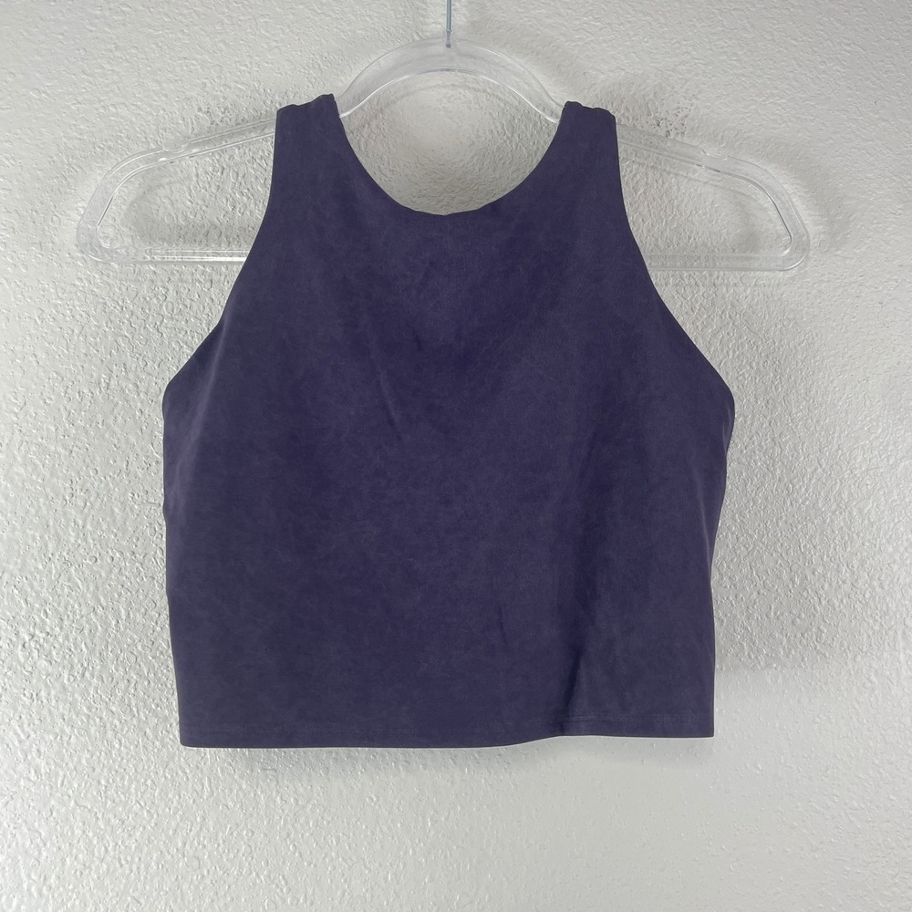 Athleta Conscious Crop Top Size S Purple Yoga Athleisure Activewear Tank
